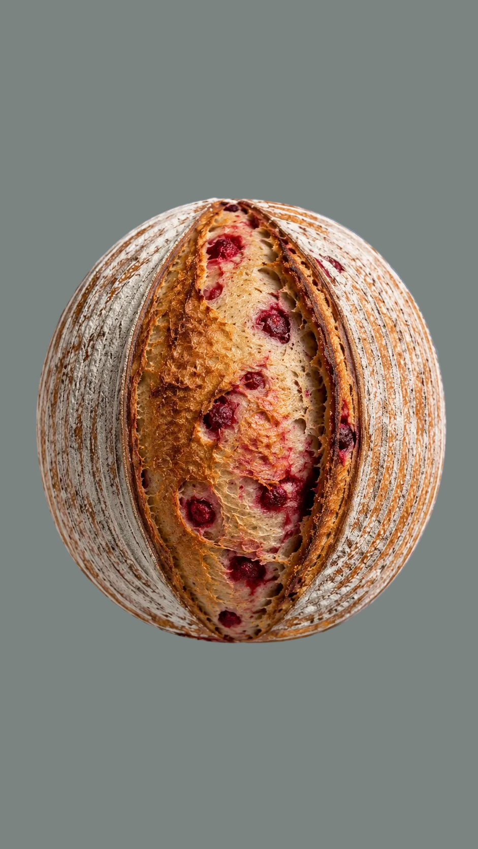 Raspberry sourdough breadnaut